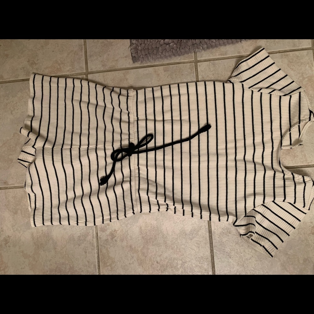 White striped romper